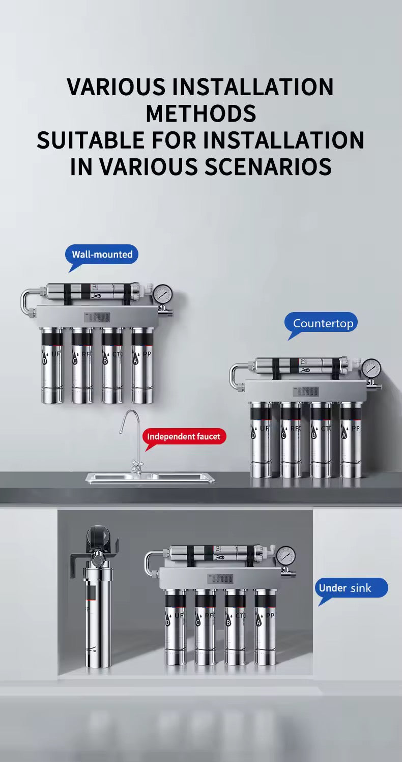 HAUSTAS Pure One 4-Stage Under Sink Ultrafiltration Water Filter System