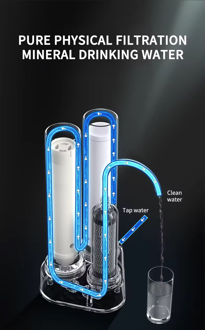 HAUSTAS Pure Elite 3-Stage Countertop Ultrafiltration Water Filter System